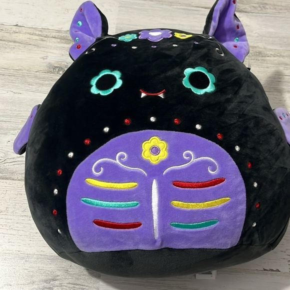 Squishmallows 12” Betty The Black Bat DOTD Day of The Dead Halloween NWT - Picture 3 of 7